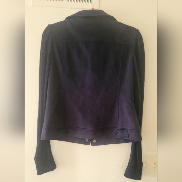 Charlie Women's suede Navy Jacket, XS - Picture 3 of 9